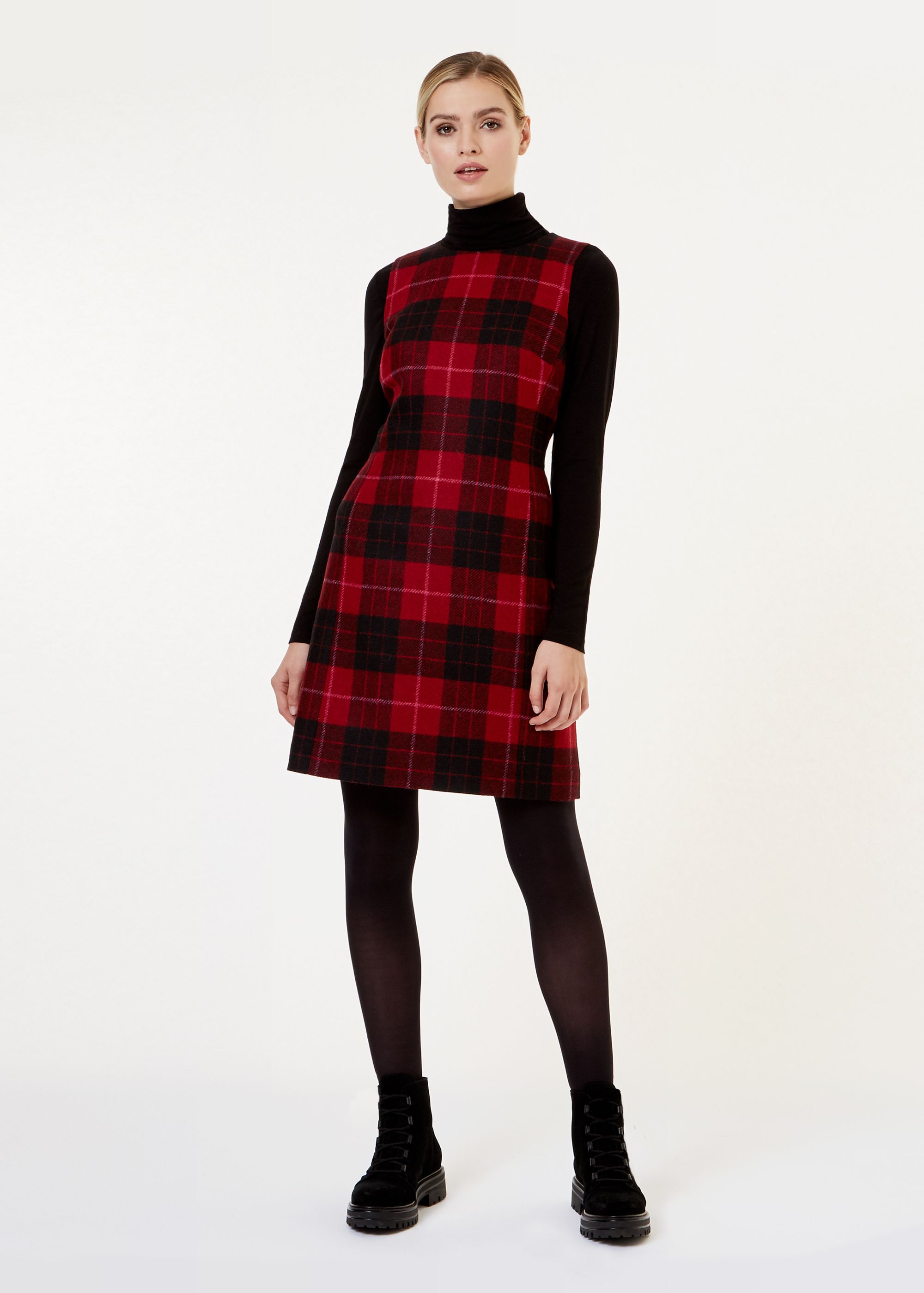 Hobbs red hot sale and black dress
