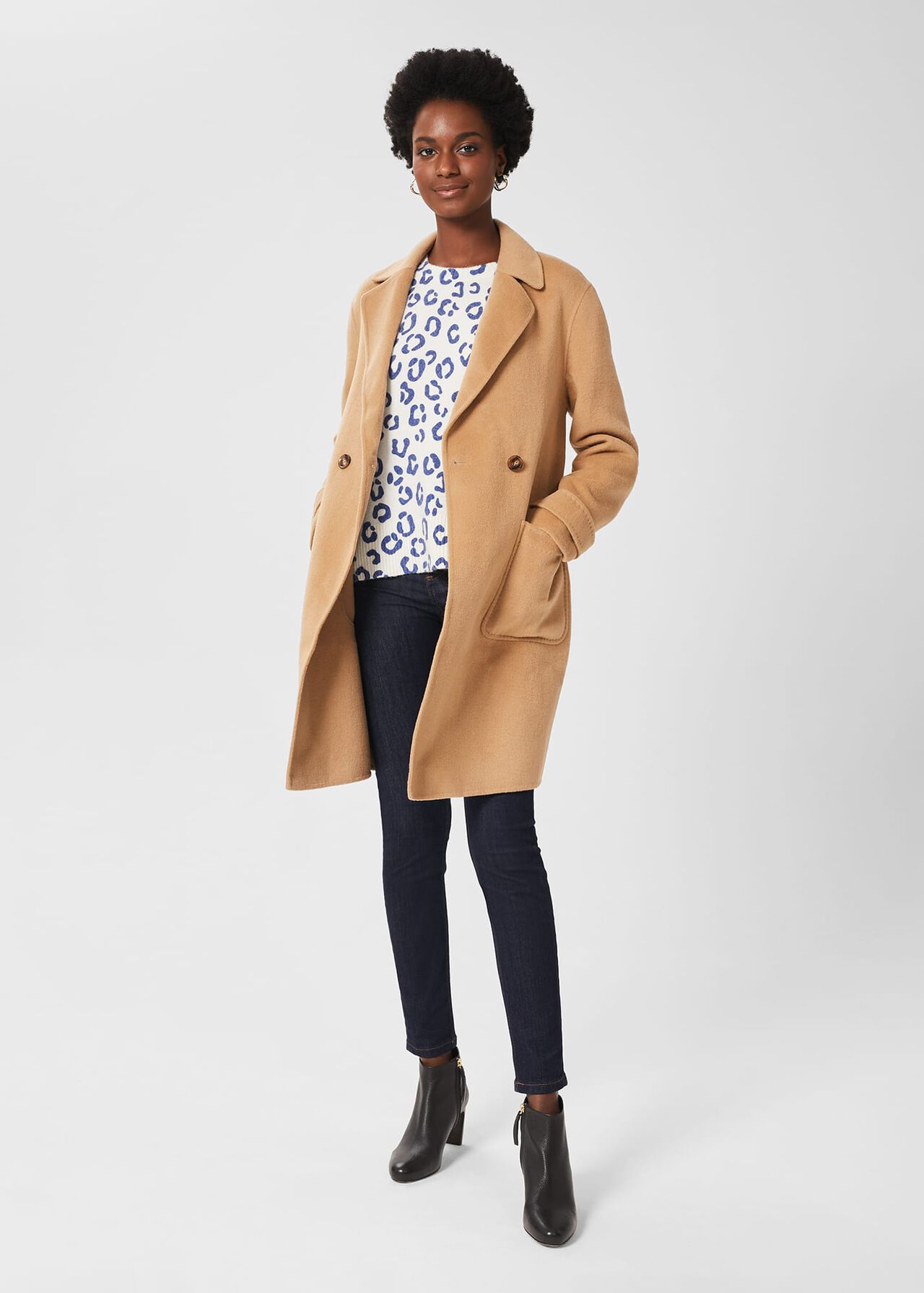 Alexandra Wool Blend Coat, Camel, hi-res