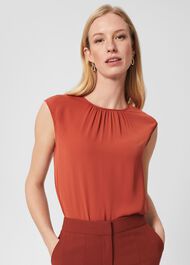 Violetta Blouse, Pecan, hi-res