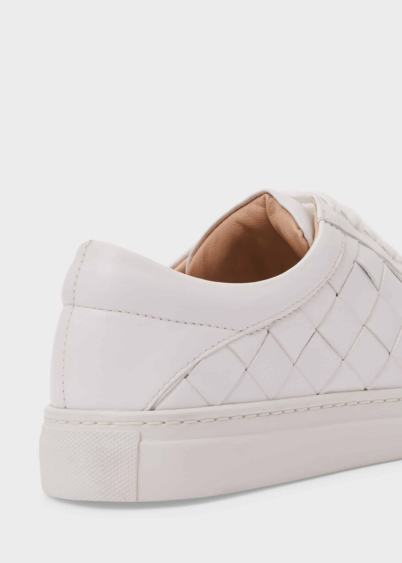 Yasmin Leather Trainers , White, hi-res