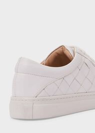 Yasmin Leather Trainers , White, hi-res