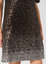 Reece Sequin A Line Dress, Black Silver, hi-res