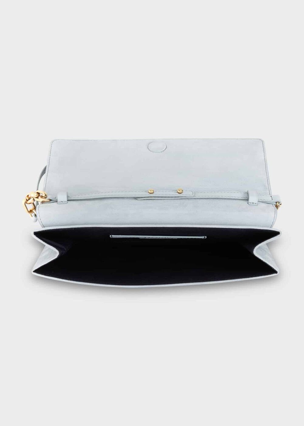 Chelsea Suede Clutch Bag, Pale Blue, hi-res