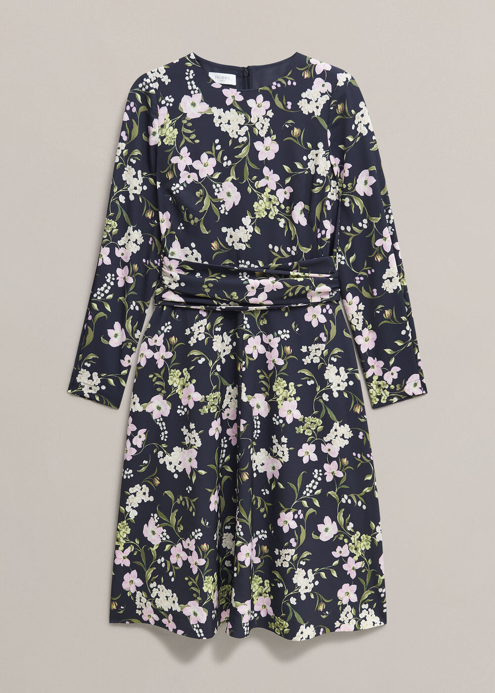Petite Sabine Floral Tie Dress, Midnight Multi, hi-res