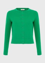 Michelle Cotton Cardigan, Cilantro Green, hi-res