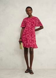 Iona Textured Dress, Pink Multi, hi-res