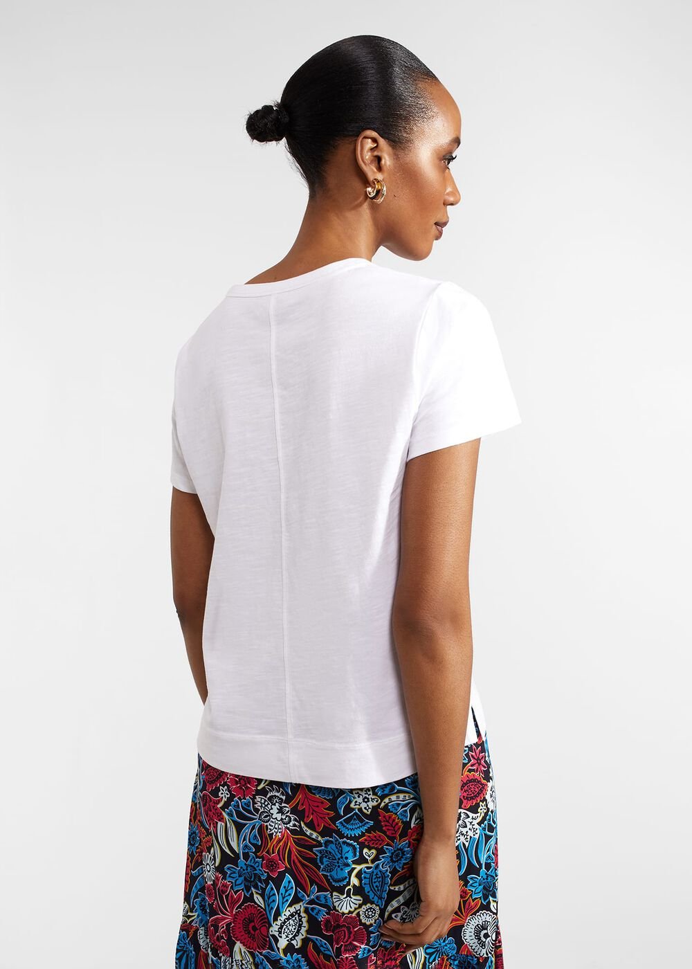 Adaline Cotton Slub T-Shirt, White, hi-res