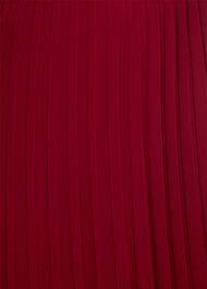 Paulina Pleated Dress, Burgundy, hi-res