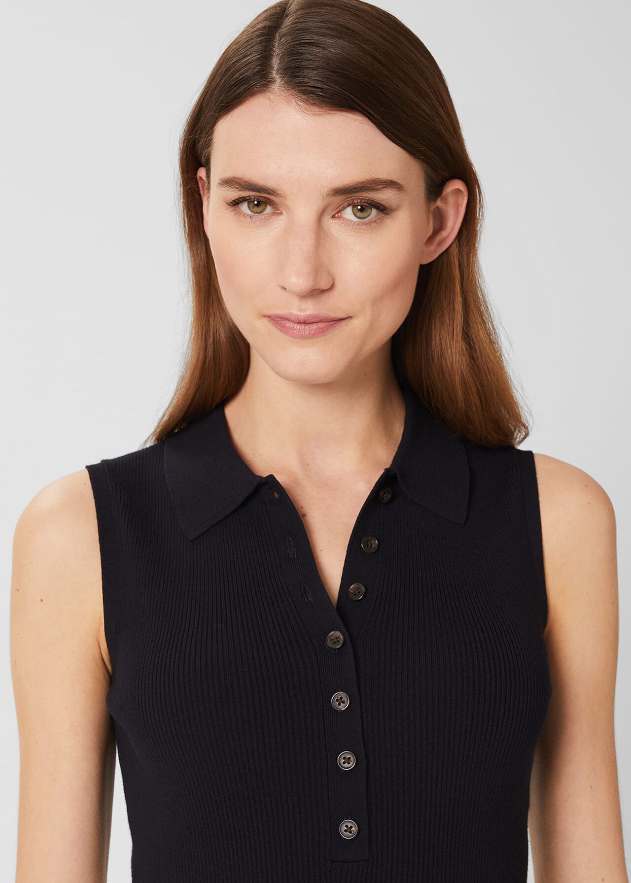 Athena Knitted Vest, Navy, hi-res