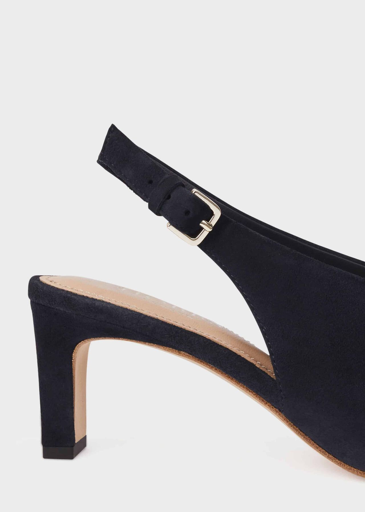 Sarah Suede Sandals , Navy, hi-res