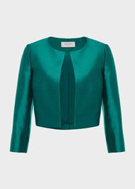 Christie Silk Blend Jacket , Jewel Green, hi-res