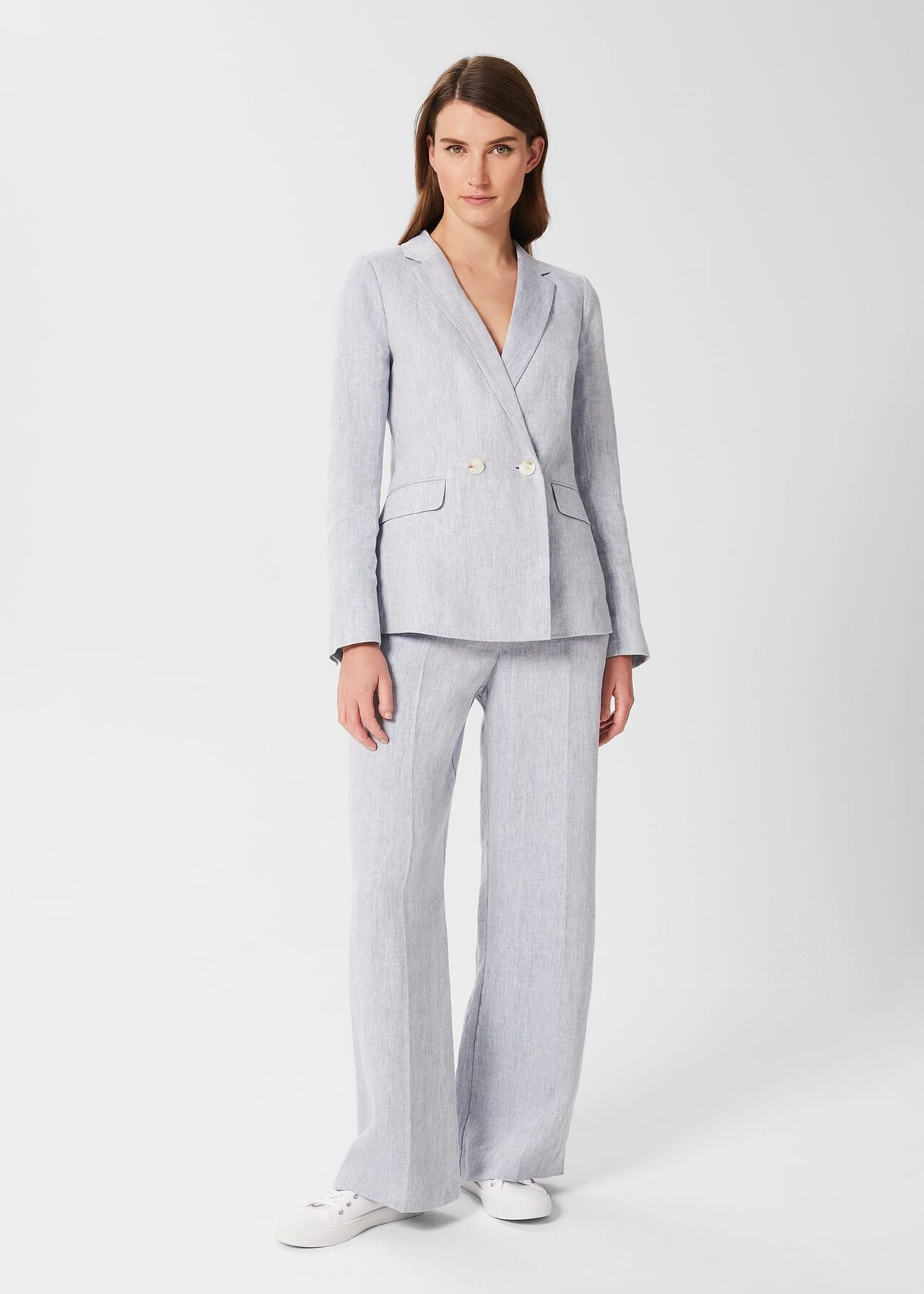 Maeve Linen Trousers, Pale Blue, hi-res