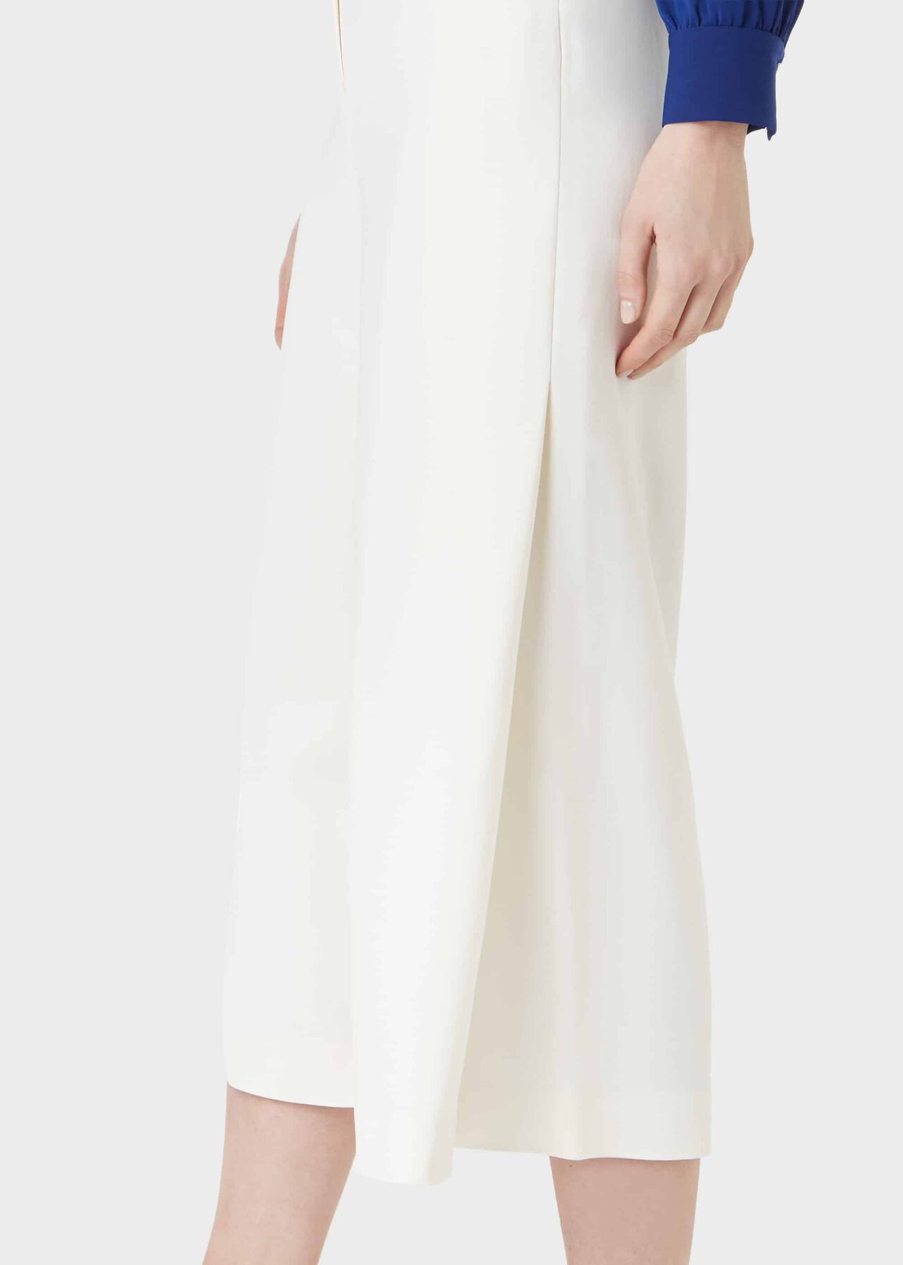Louisa Cropped Pants With Stretch, Ivory, hi-res
