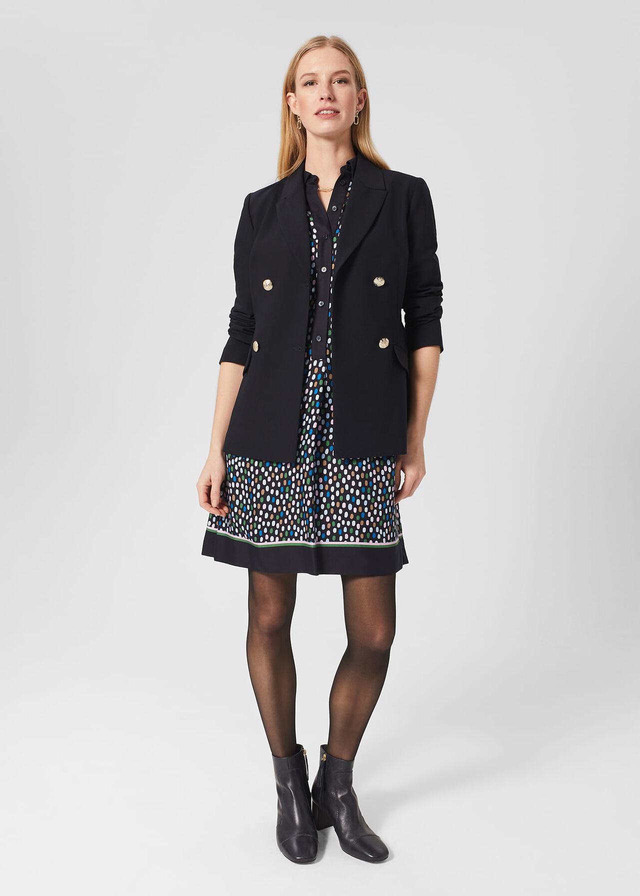 Marci Tunic Dress, Navy Multi, hi-res