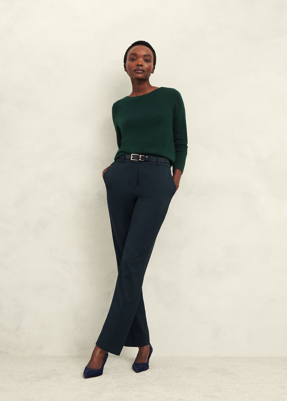 Larina Cashmere Jumper, Hawthorn Green, hi-res