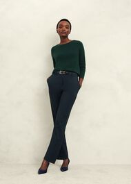 Larina Cashmere Jumper, Hawthorn Green, hi-res