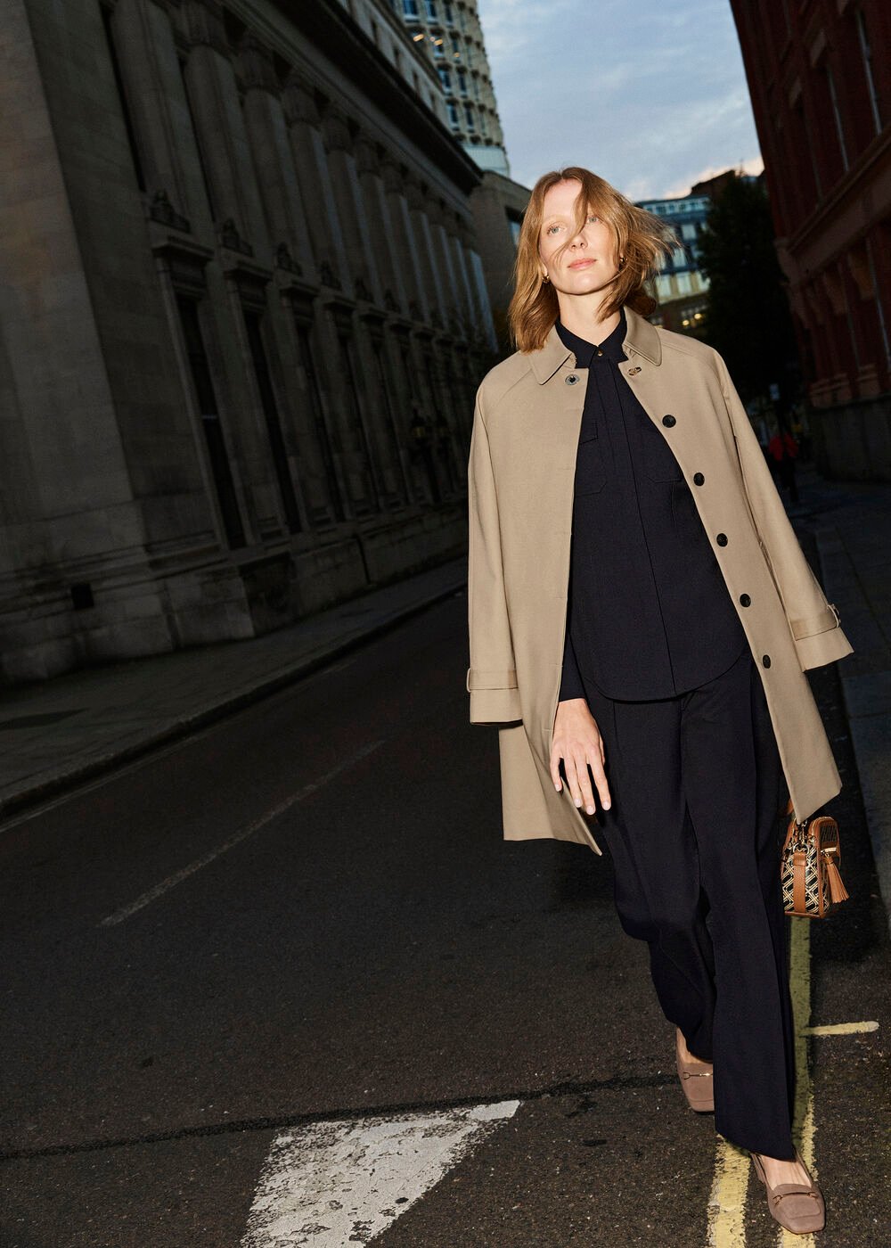 Vivienne Shower Resistant Trench Coat, Fawn Beige, hi-res