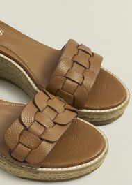 Francis Leather Espadrilles, Tan, hi-res