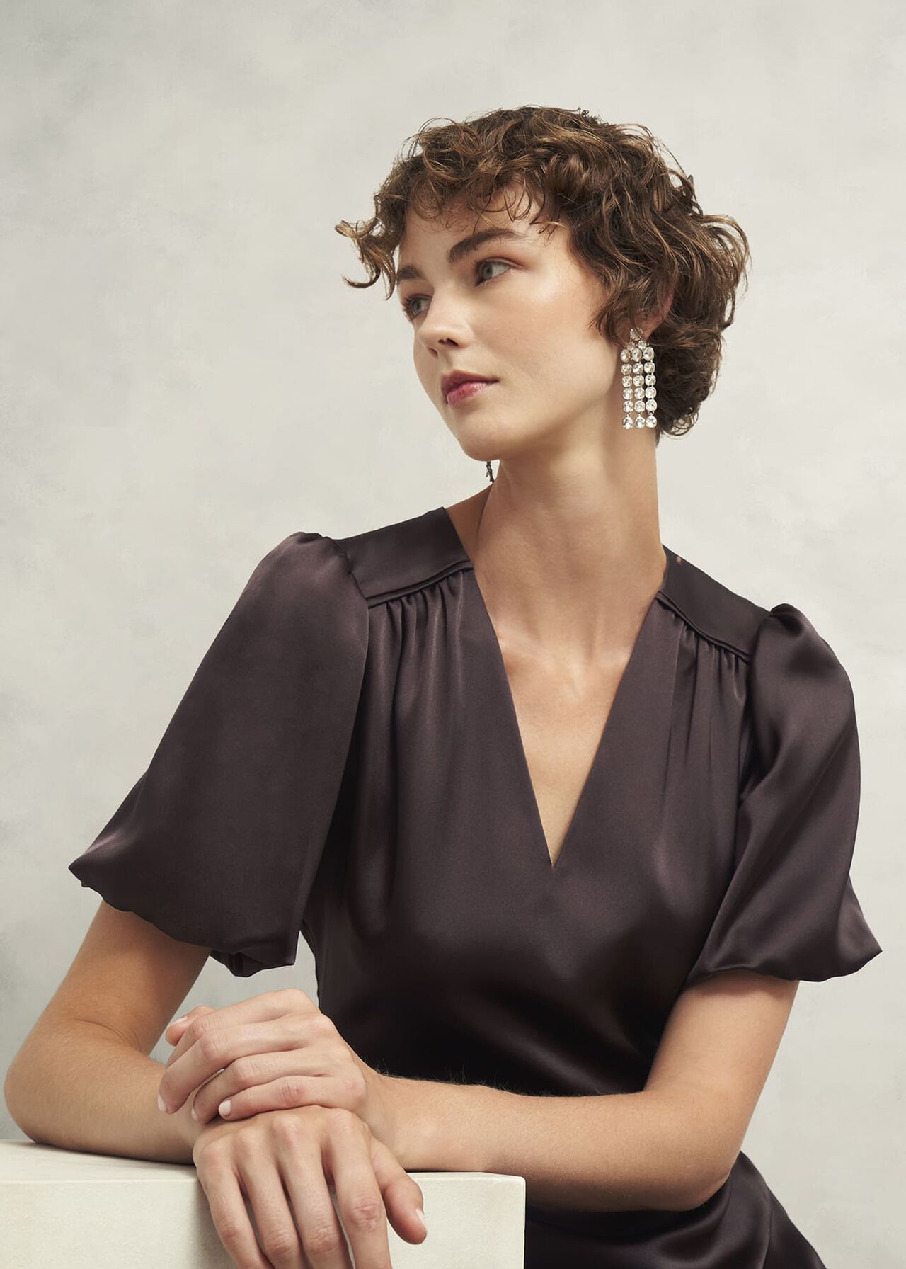 Eastbury Dress, Deep Brown, hi-res