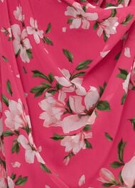 Petite Carly Floral Midi Dress, Pink Multi, hi-res