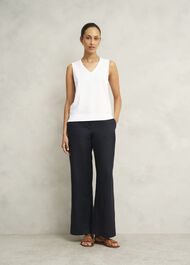 Lilla Cotton Slub Tank, White, hi-res