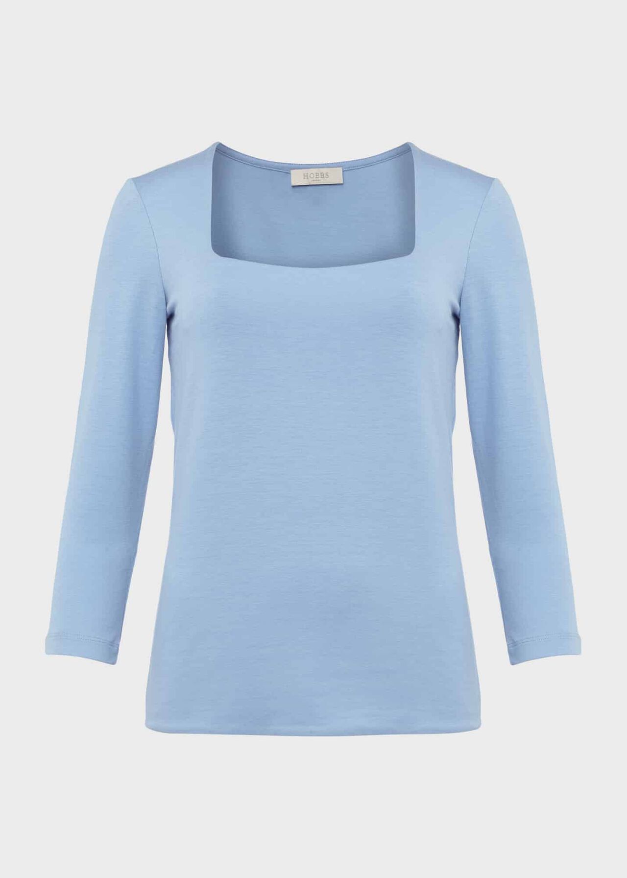 Debbie Double Fronted Top, Serene Blue, hi-res