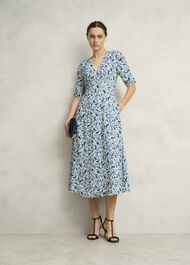 Bonnie Midi Tea Dress, Ivory Multi, hi-res