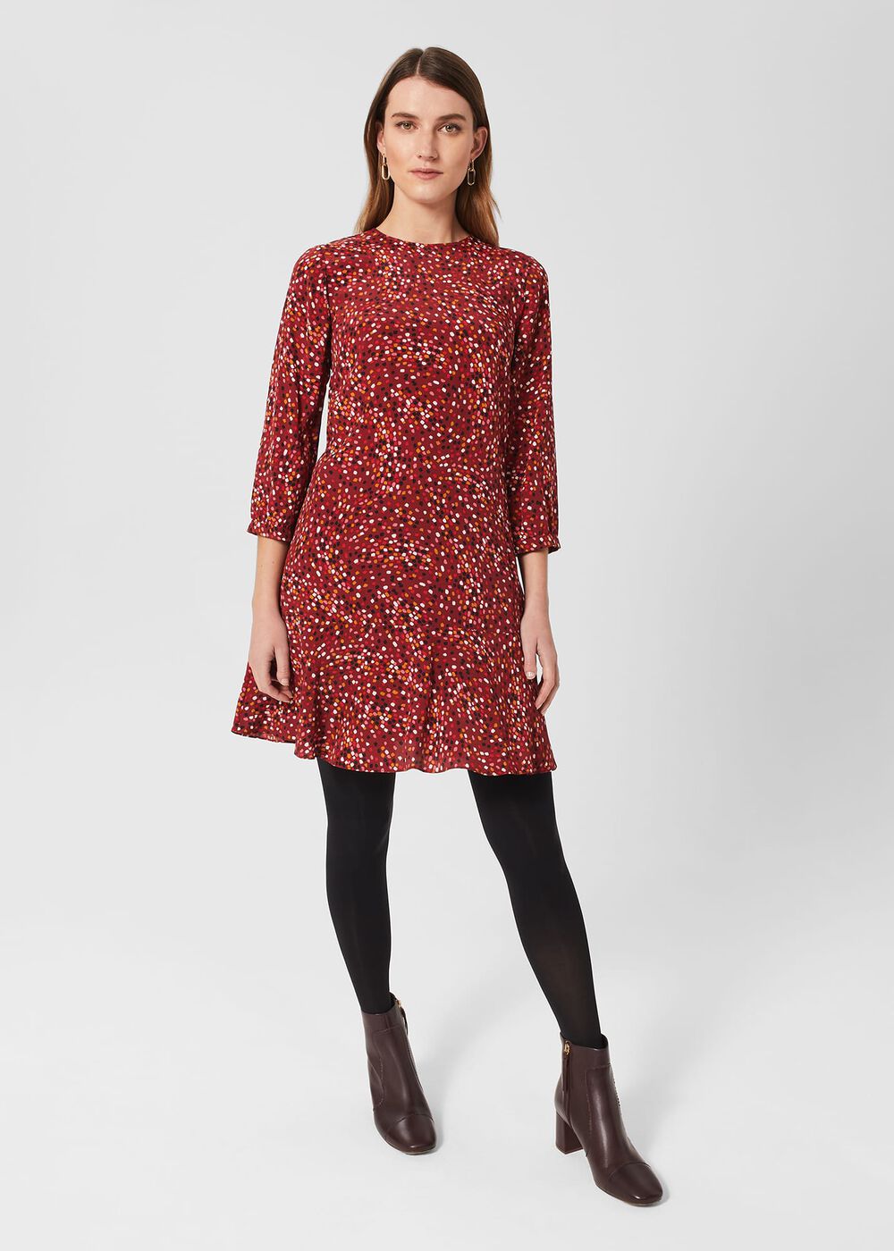 Leila Ankle Boot, Aubergine, hi-res