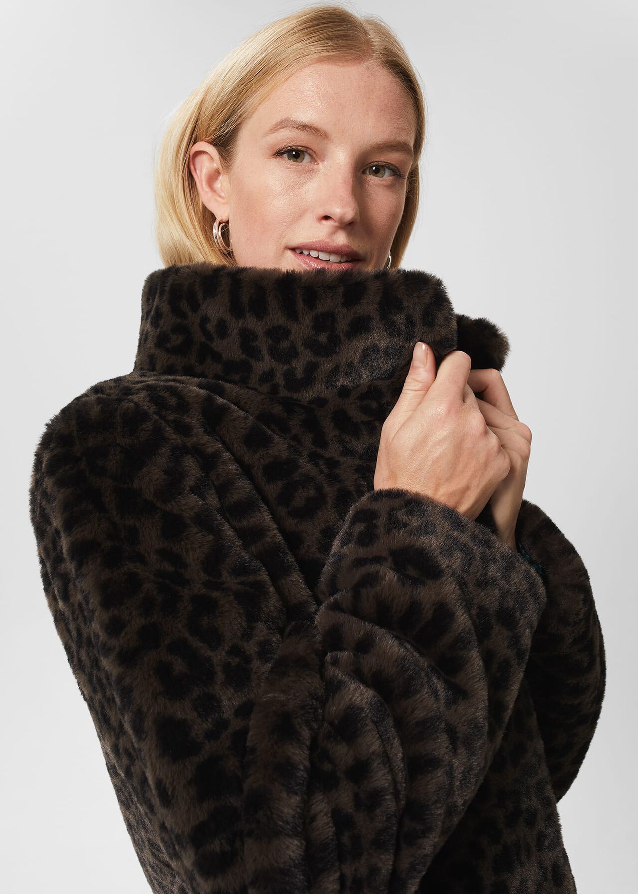 Maddox Short Coat, Charcoal Multi, hi-res