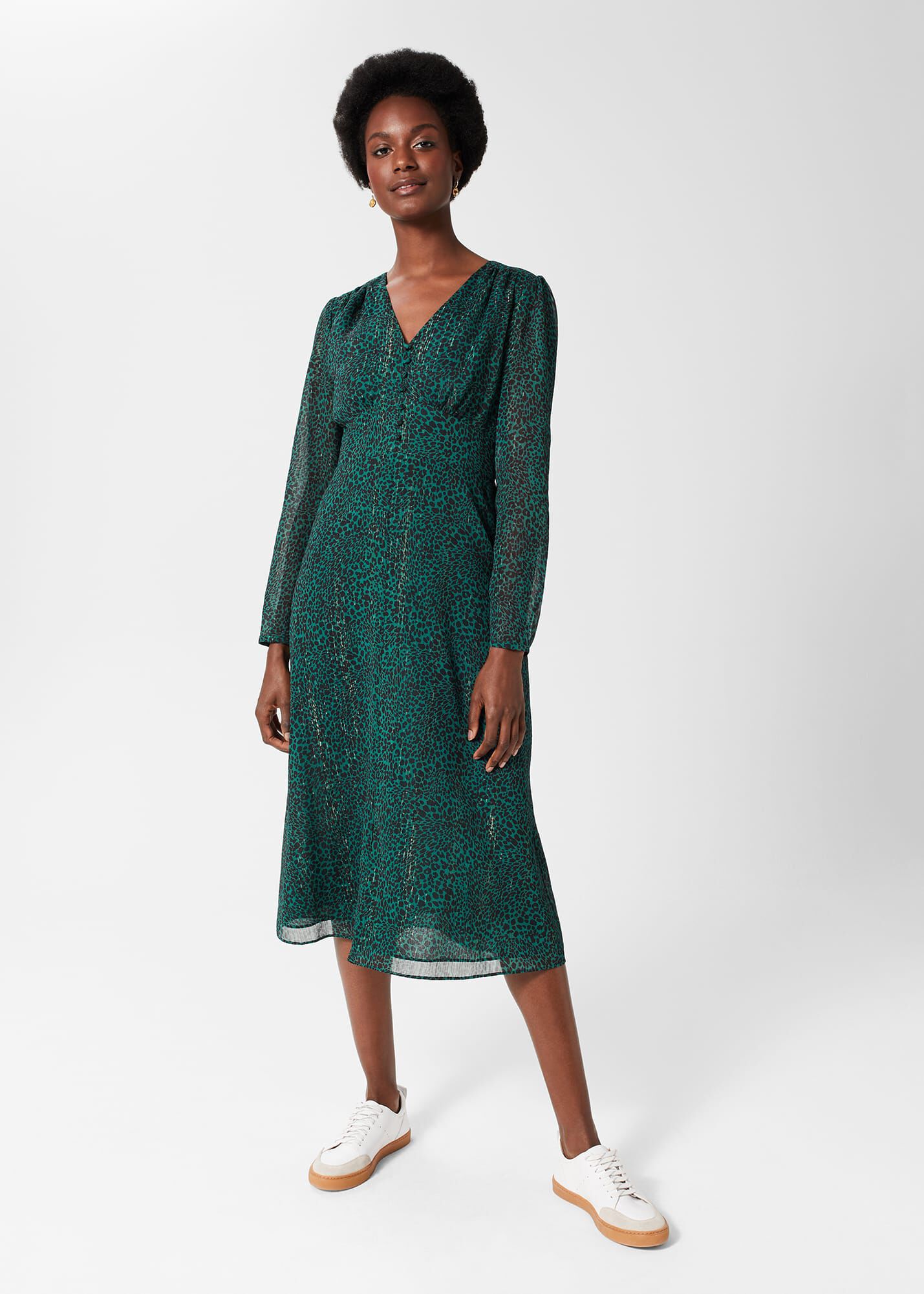 Leopard print clearance flare dress