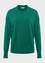 Lydia Button Jumper, Ocean Green, hi-res
