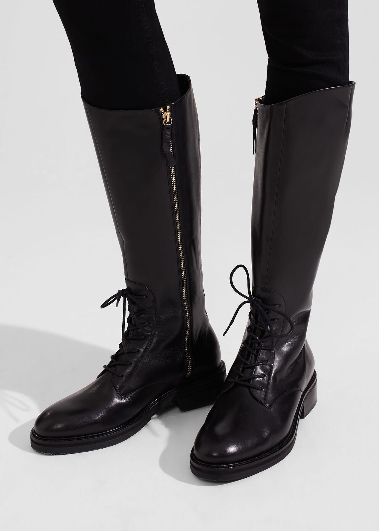 Laurel Knee Boots, Black, hi-res