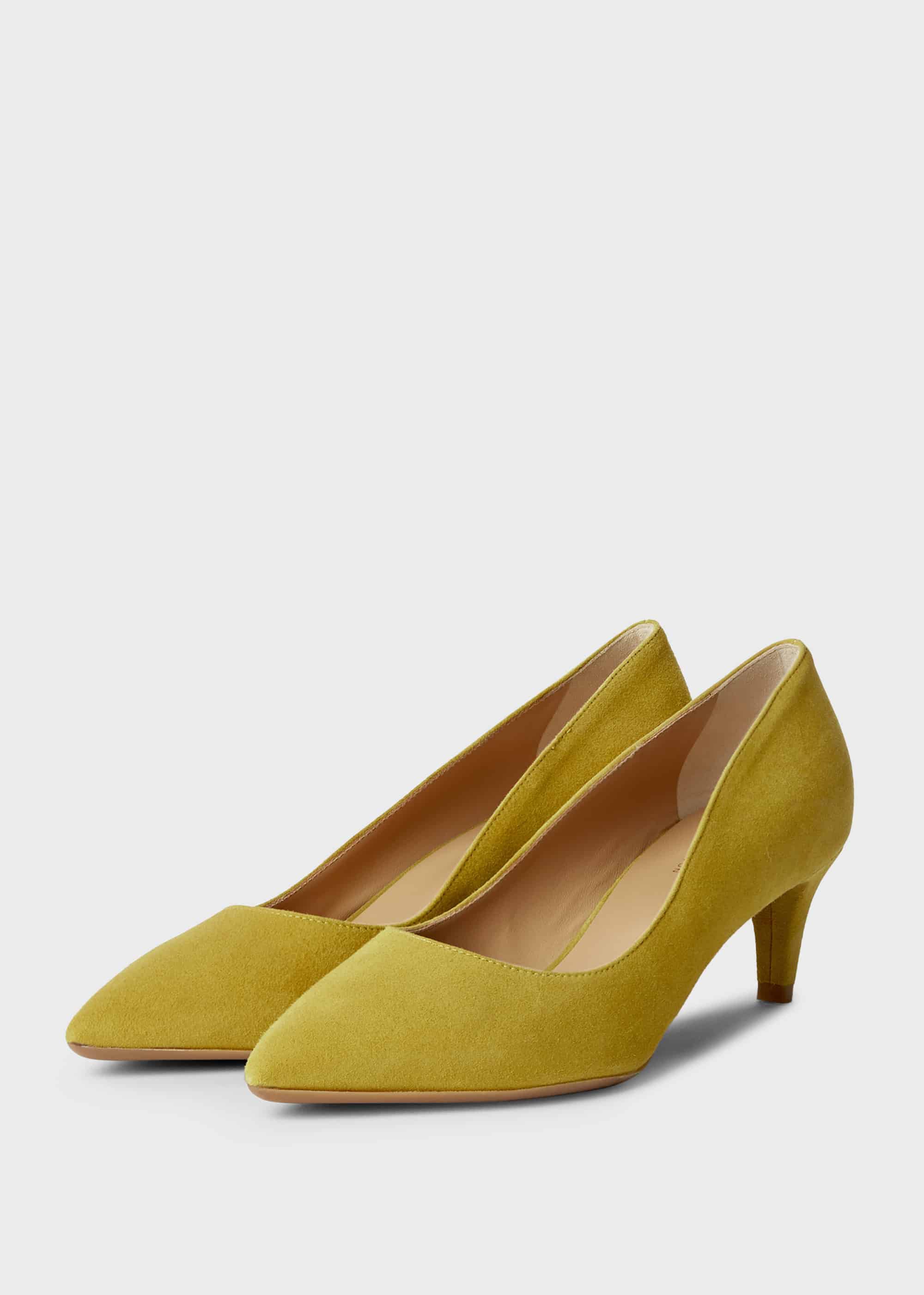 Polly Suede Kitten Heel Court Shoes