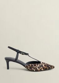 Maddison Leopard T Bar Courts, Leopard Black, hi-res