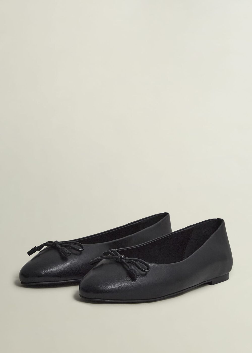 Priya Leather Ballerina, Black, hi-res