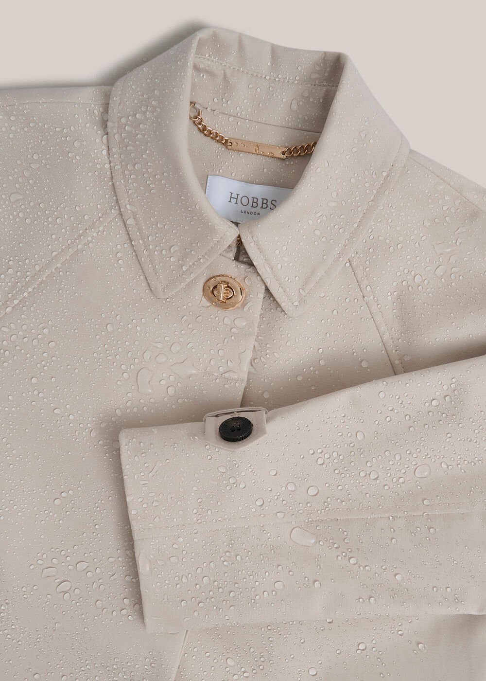 Petite Vivienne Shower Resistant Trench Coat, Buff Grey, hi-res