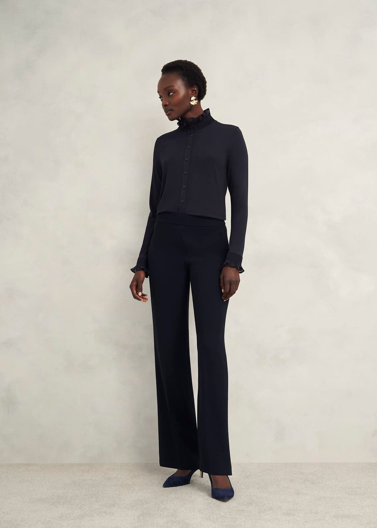 Sera Frill Top, Hobbs Navy, hi-res