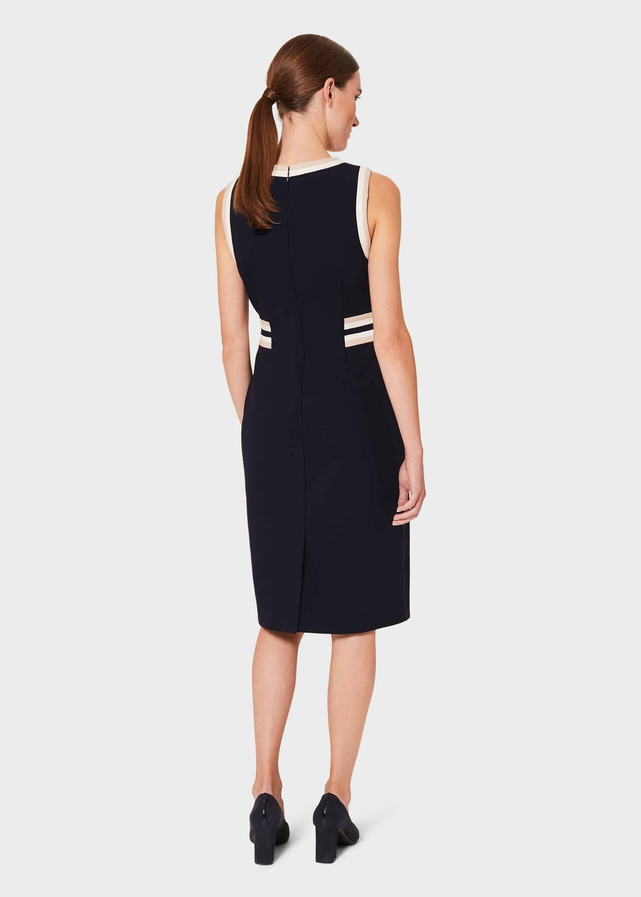 Ebony Dress, Navy Camel Ivry, hi-res