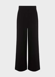 Pippa Jersey Wide Leg Trousers, Black, hi-res