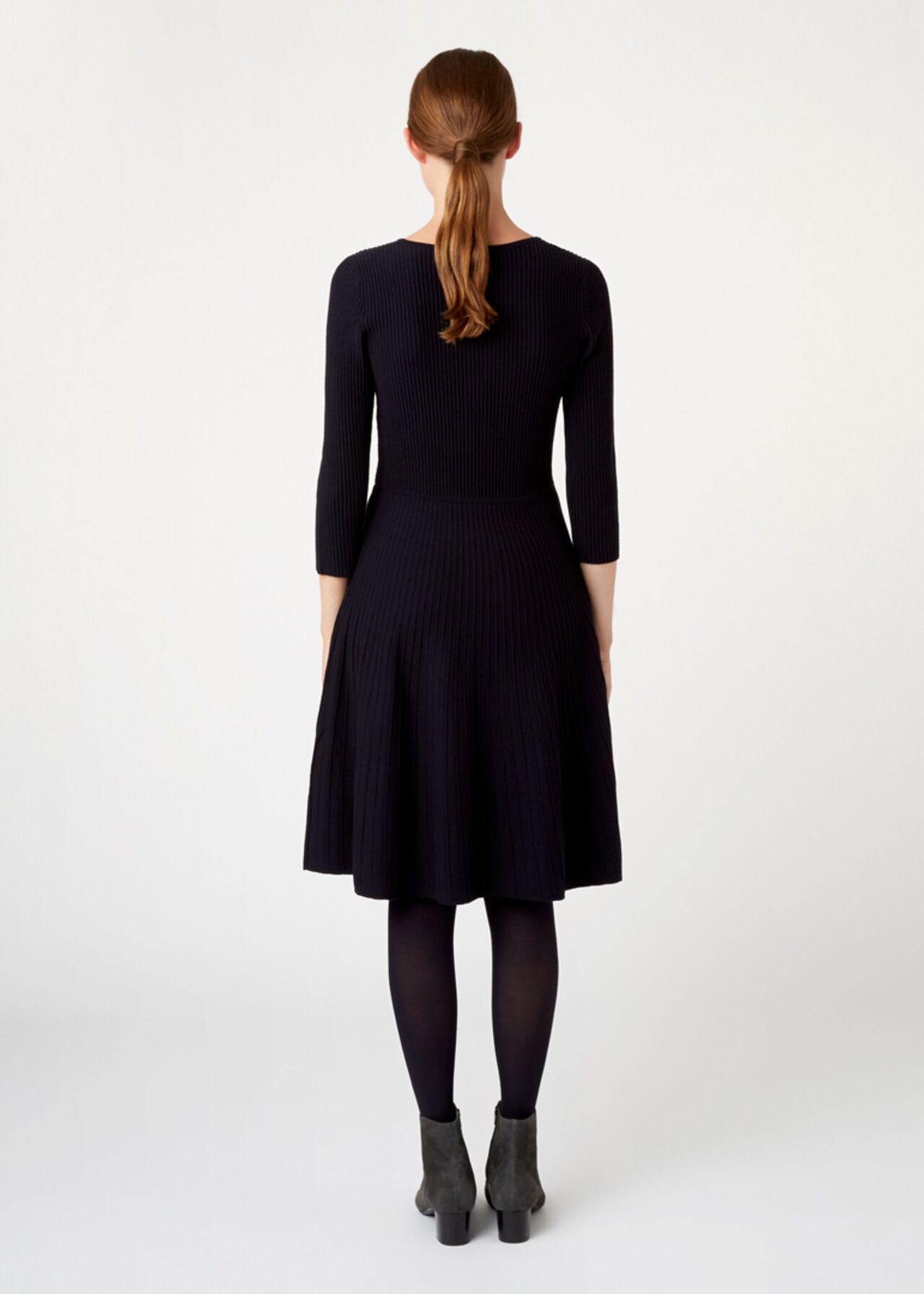 Kath Knitted Dress, Navy, hi-res