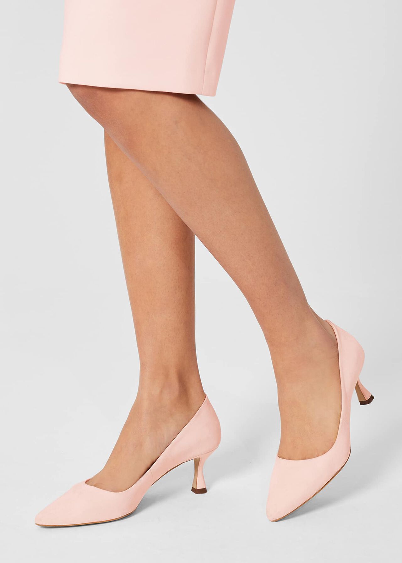 Esther Court Shoes, Pale Pink, hi-res