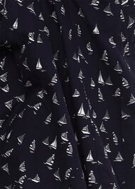 Melina Cotton Skirt, Navy White, hi-res