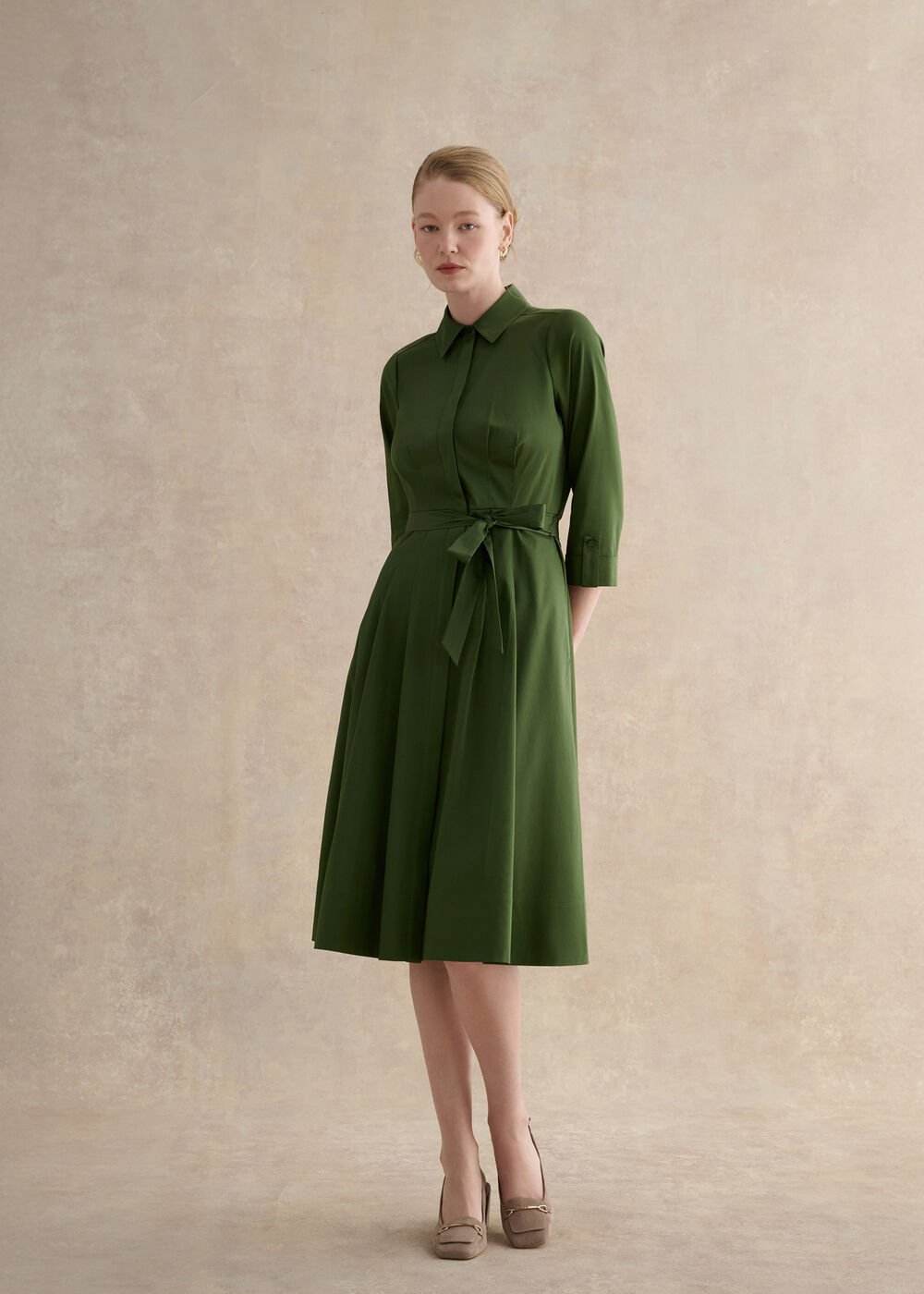 Petite Brigitta Dress, Pine Green, hi-res