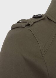 Petite Lisa Shower Resistant Trench Coat, Olive Green, hi-res