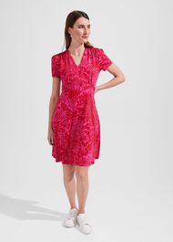 Ann Jersey Dress, Red Pink, hi-res