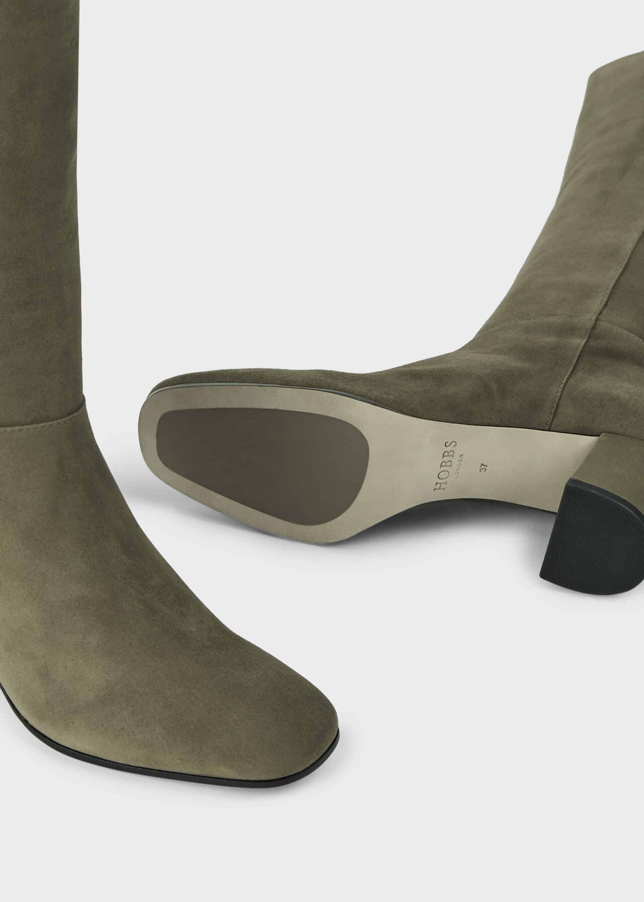 Imogen Knee Boots, Olive, hi-res