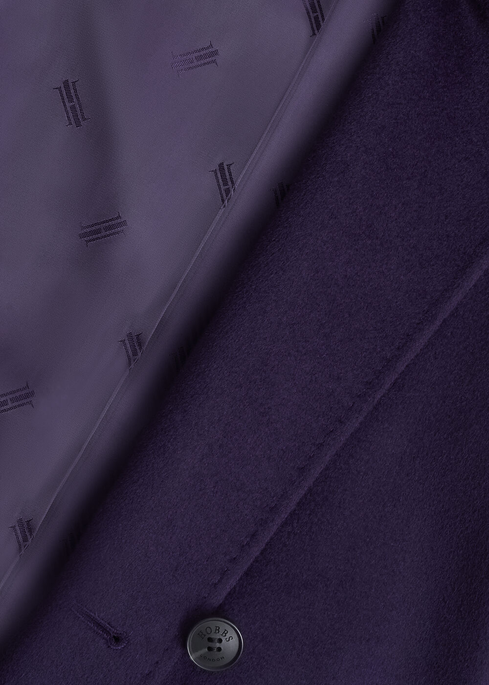 Petite Livia Wool Coat, Midnight Purple, hi-res