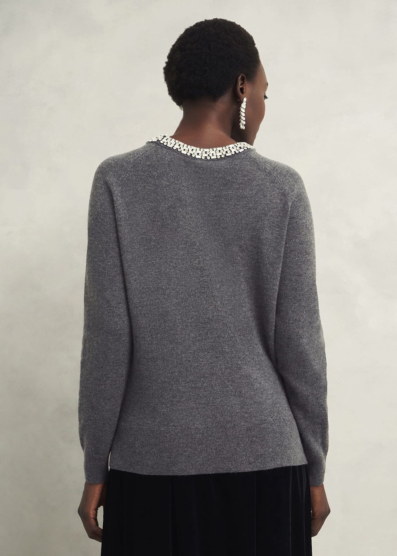 Sherry Jumper With Cashmere, Charcoal Grey, hi-res
