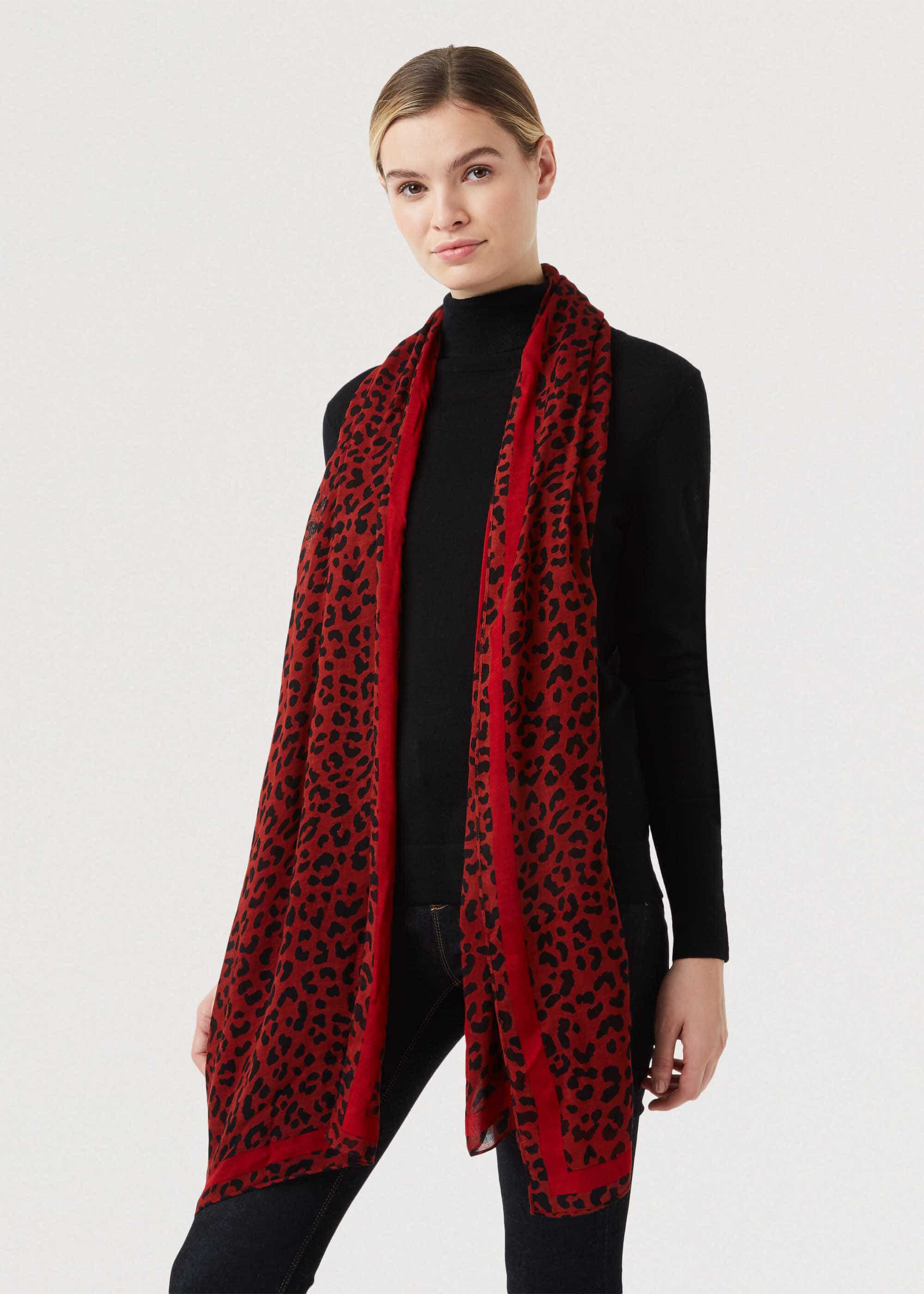 Hobbs leopard print scarf clearance