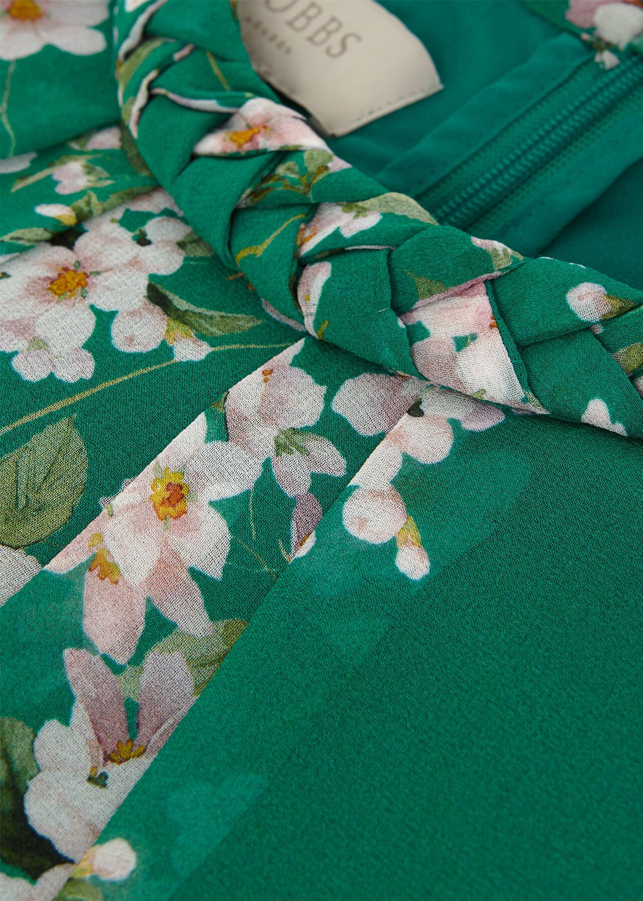 Rosabelle Silk Floral Dress, Green Multi, hi-res